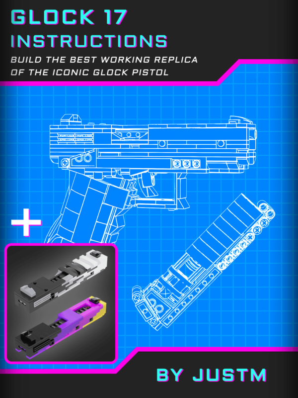 LEGO Glock 17 Digital Instructions + Skins (Fade, Oxide Blaze)